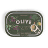 Candela in latta stampata Bistro da 127 g (4,5 oz) con motivo a olive - Fico e Oliva
