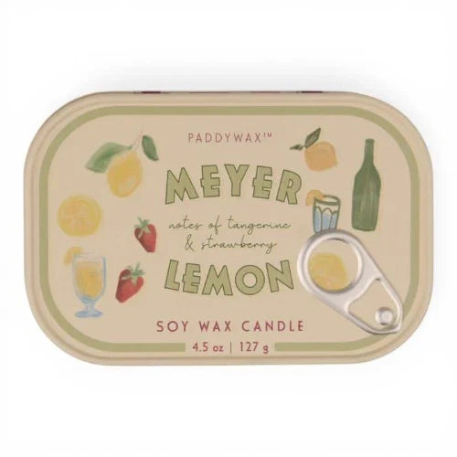 Candela in latta con stampa al limone Bistro da 127 g (4,5 oz) - Limone Meyer