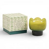 Candela Tulip 5.5oz/155g in vetro verde e verde scuro - Verbena e citronella