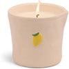 Candela in ceramica con decorazione a limone in rilievo, formato Bistro, 226 g (8 oz) - Limone Meyer, confezionata in scatola.