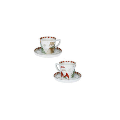 TAZZINA CAFFE' RACCONTI SET 2 PZ NEW BONE   CHINA