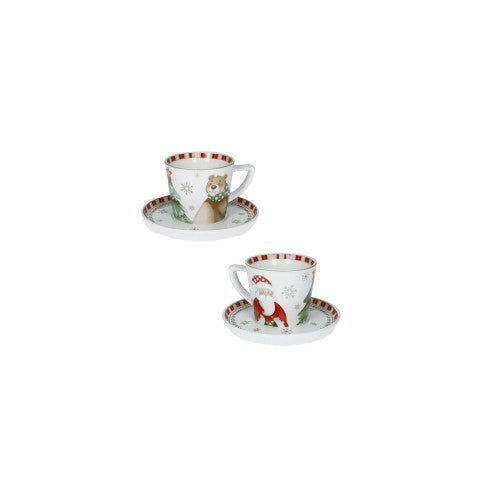 TAZZINA CAFFE' RACCONTI SET 2 PZ NEW BONE   CHINA