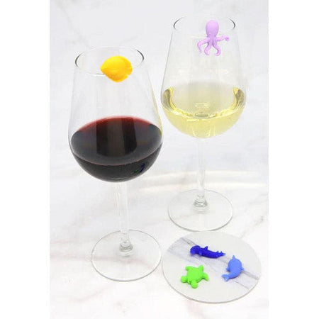 WINKEE Segnabicchieri set sea animali