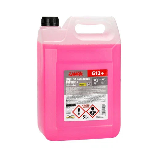 Superior-Rosso G12+, liquido antigelo radiatore - (-36°C/+108°C) - 5 L