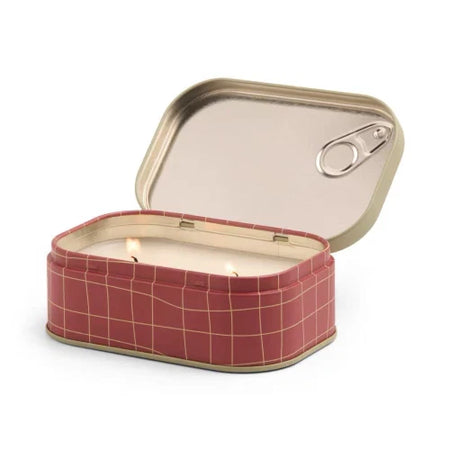 Candela in latta con stampa a pomodoro Bistro da 127 g (4,5 oz) - Pomodoro antico