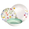 Servizio piatti 18 pezzi Petals Multicolor