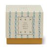 Candela in vetro Tulip da 155 g (5,5 oz) blu e ocra - Glicine e Salice