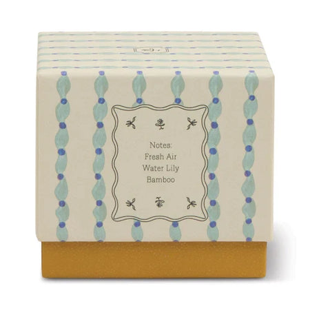 Candela in vetro Tulip da 155 g (5,5 oz) blu e ocra - Glicine e Salice
