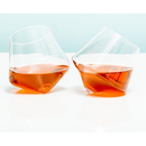 WINKEE Set due bicchieri in vetro rolling whiskey