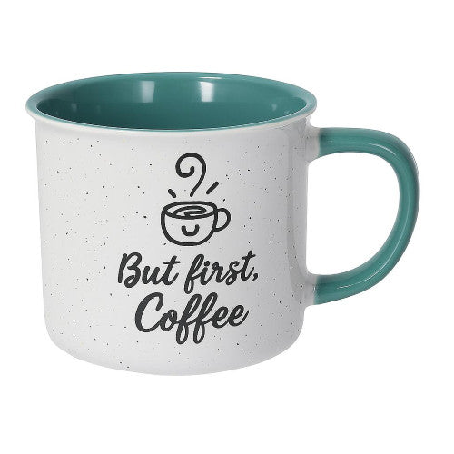 TOGNANA Mug 350 cc Happy Coffee Stoneware But first, Coffee