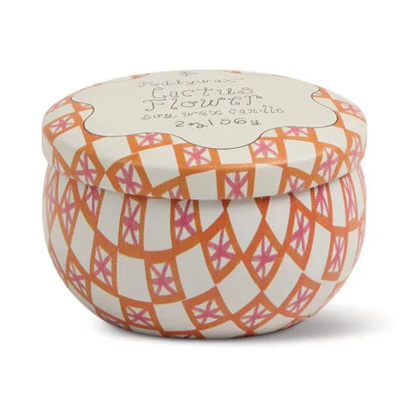 Candela in latta stampata a forma di tulipano (56 g/2 oz) - Fiore di cactus