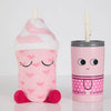 Fuzzie Lulu - Tazza termica con coperchio in peluche 360 ml