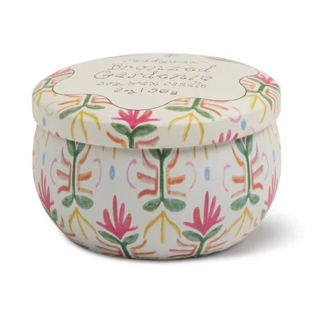 Candela in latta stampata Tulipano 56 g (2 oz) - Gardenia bronzata