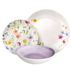 Servizio piatti 18 pezzi Petals Multicolor