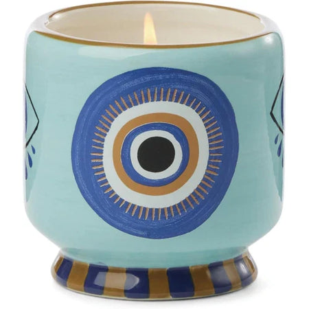 Candela in ceramica Adopo da 226 g (8 oz) con effetto incenso e fumo, confezionata in scatola.