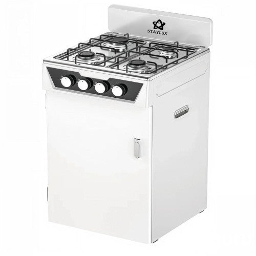 Mobilfornello 4F Con Vano Portabombola Staylux Poker Bianco