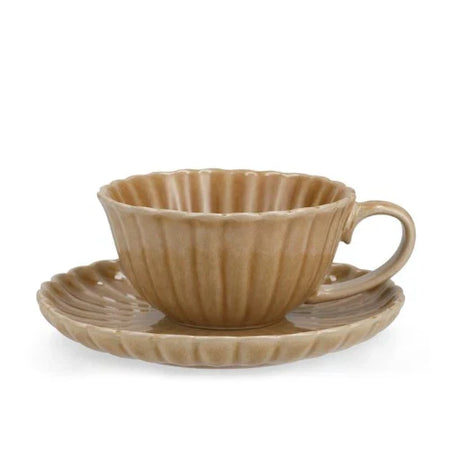 H&H - Set 6 Tazze Colazione Lotus Beige 400 cc