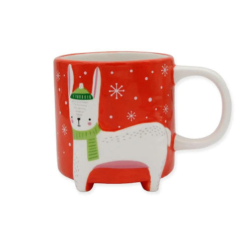 WINKEE Tazza da caffè - edizione invernale con simpatico coniglio