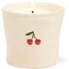 Candela in ceramica Bistro da 226 g (8 oz) con decorazione a ciliegia in rilievo - Ciliegia affumicata
