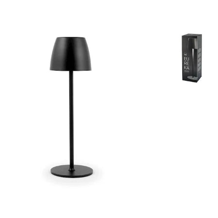 H&H - Lampada eureka da tavolo in metallo nero cm 38