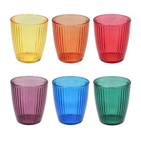 Confezione 6 bicchieri 320 cc Panama Multicolor