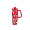 Mug termica con cannuccia natale rossa  lt 0,9 . H&H