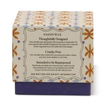 Candela in vetro Tulip da 155 g (5,5 oz) arancione e blu - Giardino e boschetto