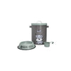 Brandani CONTENITORE PET GRIGIO C/CIOTOLA E MISURINO CARTA DA ZUCCHERO METAL