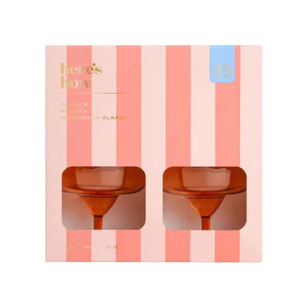 Bicchieri in acrilico Rue Margarita - Set da 4 - Arancione