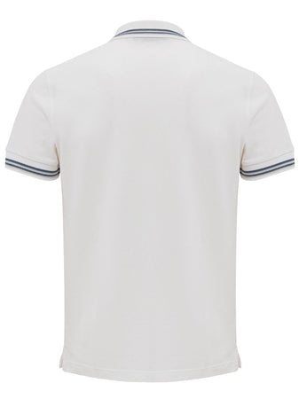 Corneliani Polo bianca manica corta da uomo