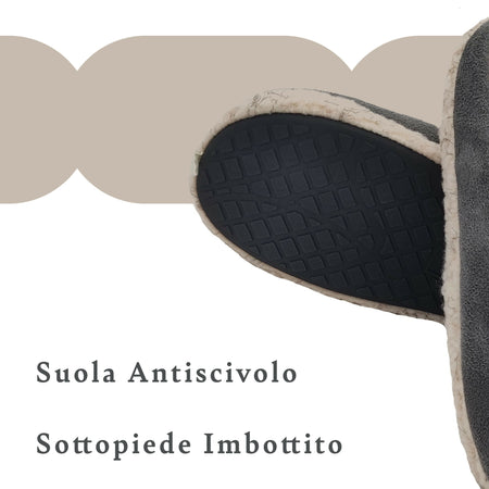 de fonseca Defonseca Firenze Ottime Ciabatte Uomo Invernali, Pantofole Calde in Pelliccia per Inverno, Babbucce Antiscivolo con Pelo, Ciabatta Invernale da Casa, Pantofola da Camera