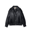MICHAEL KORS giacche donna michael kors - oversized leather blouson - nero da donna