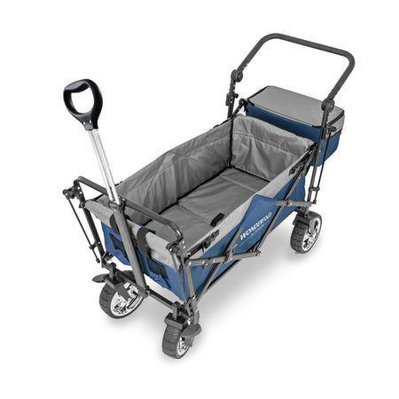 Passeggino pieghevole con tettuccio e traino Wonderfold S4-Blu