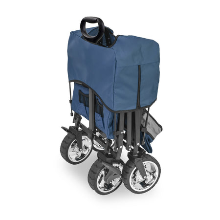 Passeggino pieghevole con tettuccio e traino Wonderfold S4-Blu