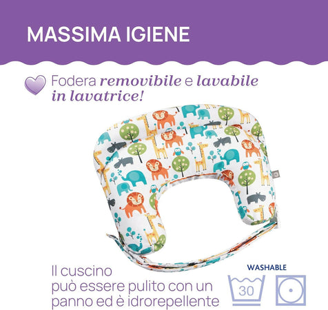 CHICCO Boppy - Cuscino Allattamento Deluxe, Supporto per Allattamento al Seno e con Biberon, Forma Ergonomica con Supporto per Mamma e Bambino, Imbottitura Piena, Sfoderabile e Lavabile in Lavatrice, 0M+; colore CONFETTI