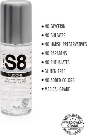 S8 Premium Silicone Lube Lubrificante Intimo a Base Siliconica 125 ml Salute e cura della persona/Erotismo e contraccezione/Prodotti per igiene e ausilio erotico/Lubrificanti e gel stimolanti Kondorama - Martinsicuro, Commerciovirtuoso.it