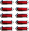 FANALINI CROMATI ROSSO 6 LED OPACO