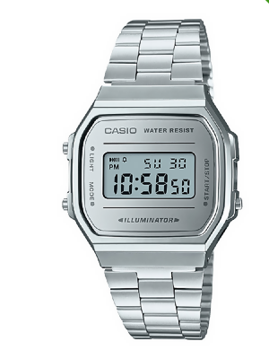 Orologio Casio unisex, A168WEM-7DF, serie vintage color argento in acciaio inossidabile, movimento al quarzo, impermeabile