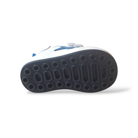 Scarpe Primi Passi Bambino Balducci Cita Soft Pelle Bianco Grigio Blue Made in Italy
