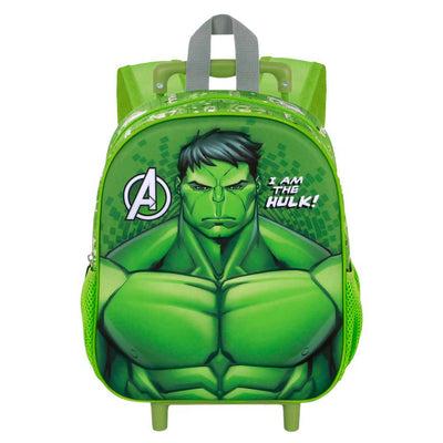 Marvel Hulk Rage-Zainetto 3D con Ruote Piccolo, Verde