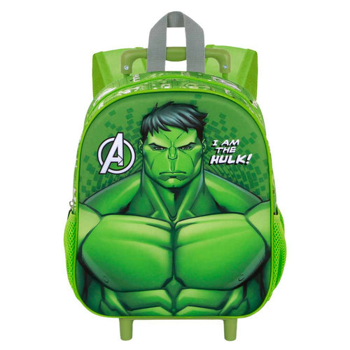 Marvel Hulk Rage-Zainetto 3D con Ruote Piccolo, Verde