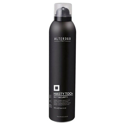 Alterego hasty too hi-t security, spray termoprotettivo 300 ml, garantisce protezione durante lo styling.