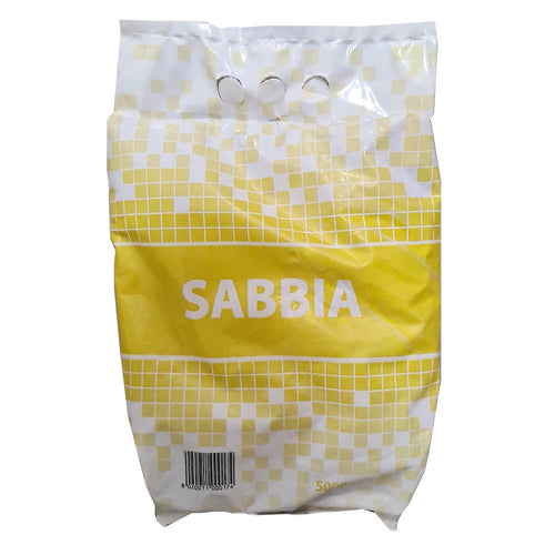 Sabbia quarzifera 5 Kg per composizione di malte e mescolata ai terricci