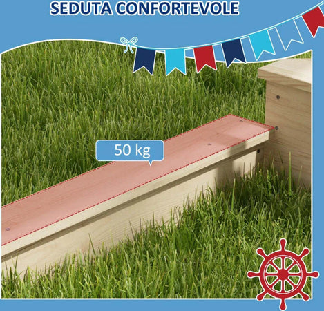 Sabbiera-per-Bambini-3-7-Anni-con-Tettuccio-e-Set-da-Cucina,-in-Legno-di-Abete,-180x103x144.5-cm-ED4343-061V00NDED4
