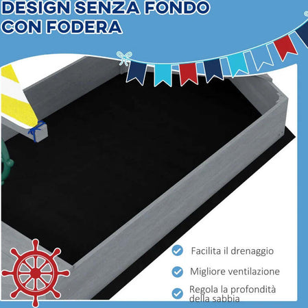 Sabbiera-per-Bambini-3-8-Anni-a-forma-di-Barca,-in-Legno-di-Abete-e-Poliestere,-190x90x138-cm-GH5343-068V00CGGH5