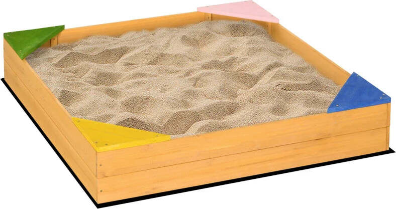 Sabbiera-per-Bambini-da-4-Posti-in-Legno-di-Abete-con-Design-senza-Fondo,-109x109x19.8-cm-QW4343-058V00NDQW4