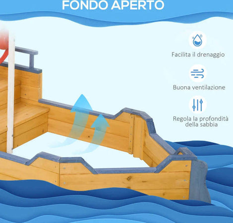 Sabbiera-per-Bambini-in-Legno-a-Forma-di-Nave-dei-Pirati-con-Vano-Contenitore,-158x78x45.5-cm-YS3343-022V01YS3