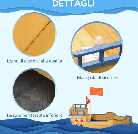 Sabbiera-per-Bambini-in-Legno-a-Forma-di-Nave-dei-Pirati-con-Vano-Contenitore,-158x78x45.5-cm-YS3343-022V01YS3