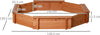 Sabbiera-per-Bambini-in-Legno-con-Sedili-e-Copertura,-Età-3-8-Anni,-139.5x139.5x21.5cm-WD6343-049RDWD6