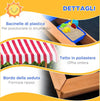 Sabbiera-per-Bambini-in-Legno-con-Tettuccio-Regolabile,-Sedute-e-Vaschette,-107.5x107.5x110-cm-FG6343-053FG6